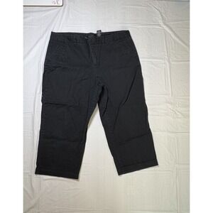 Womens Bay Studio capri pants cuffed, black, size‎ 14